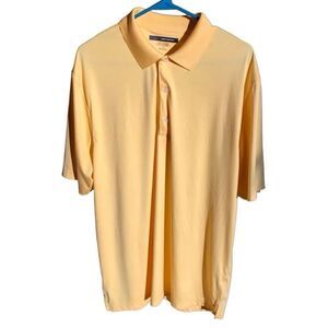 Greg Norman Golf Polo play dry Shirt yellow Size Large short sleeve